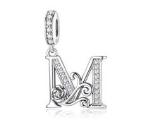 ChenYuTe - Ideale per i charm a lettera dei bracciali Pandora romantici charm a forma di rosa. Un perfetto regalo di gioielleria per te stessa, la mamma, la figlia o le amiche.