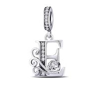 ChenYuTe - Ideale per i charm a lettera dei bracciali Pandora romantici charm a forma di rosa. Un perfetto regalo di gioielleria per te stessa, la mamma, la figlia o le amiche.