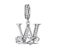 ChenYuTe - Ideale per i charm a lettera dei bracciali Pandora romantici charm a forma di rosa. Un perfetto regalo di gioielleria per te stessa, la mamma, la figlia o le amiche.