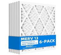 Chenzhit Confezione da 4 filtri dell'aria per forno, 20 x 20 x 1, MPR 1900 e FPR 10, MERV 13 pieghettati (dimensioni effettive: 50,2 x 50,2 x 1,9 cm)