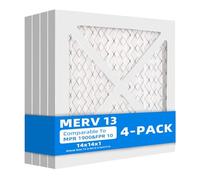 Chenzhit Confezione da 5 filtri dell'aria per forno, 35 x 35 x 1, MPR 1200 e FPR 7, MERV 11 pieghettati (dimensioni effettive: 34,3 x 34,3 x 1,9 cm)