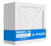 Chenzhit Confezione da 6 filtri dell'aria per forno, 10 x 10 x 1, MPR 1900 e FPR 10, MERV 13 pieghettati (dimensioni effettive: 24,1 x 24,1 x 1,9 cm)