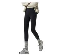 CHENZKBD Calzamaglia Termica Leggings A Vita Alta, Che Si Illuminano di Pancia E Alzano L'anca per L'autunno l'inverno, Adatti alle Donne -黑色-XL