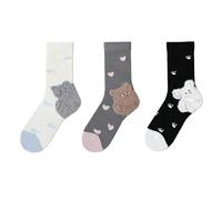 CHENZKBD Calzini di Invernali Tre Coppie da Cartone Animato per Donne Autunno E Inverno A Medio-match-3双装-均码