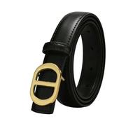 CHENZKBD Cinture Cintura A Fibbia Liscia da Donna Versatile Decorativa di Fascia Alta Femmina-nero-105 Cm