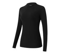 CHENZKBD Maglia Termica Camicia A Fondo per Il Spazzolato Addensato Autunno E Inverno Femminile-Nero-l
