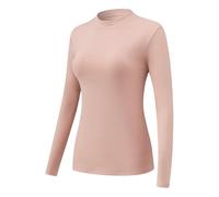 CHENZKBD Maglia Termica Camicia A Fondo per Il Spazzolato Addensato Autunno E Inverno Femminile-Rosa-l