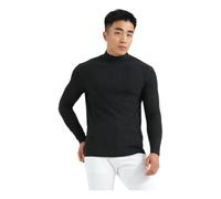 CHENZKBD Maglia Termica Camicia da Fondo in Velluto Tedesco Autunno E Inverno Senza Cuciture Invernali-Grigio Scuro-codice 2XL
