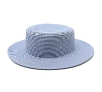 CHENZKBD Sombrero de paja Beach Sun Horra Fashion para Vacaciones En La Playa-Azul Cielo-m (56-58 Cm)