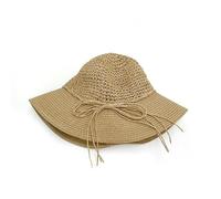 CHENZKBD Sombrero de paja Beach Vacaciones Pescadores sol Summer Barcele-Caqui-Ajustable
