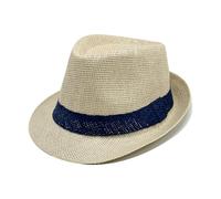 CHENZKBD Sombrero de paja Jazz Nuevo Protección Solar Playa Casual-cinturón Azul Claro Caqui-m (56-58 Cm)