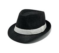 CHENZKBD Sombrero de paja Jazz Nuevo Protección Solar Playa Casual-Negro-m (56-58 Cm)