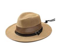 CHENZKBD Sombrero de paja Mala Mesh Transpirable GAT Moda sol-Caqui-código Universal
