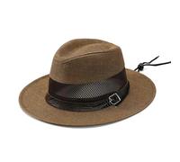CHENZKBD Sombrero de paja Mala Mesh Transpirable GAT Moda sol-Color Café-código Universal