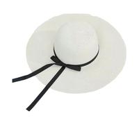 CHENZKBD Sombrero de paja Moda al por Mayor Marina Mujeres Playa Verano Versátil sol Plegable-Blanco-código Universal
