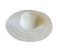 CHENZKBD Sombrero de paja Nuevas Vacaciones Primavera Y Verano GAT La Playa Gran Boste Protección Solar Sunshade Seaside sol Sombrero-Blanco
