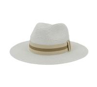 CHENZKBD Sombrero de paja Playa Unisex al AIRE Libre Viajes Mar Protección Solar sol Jazz-Blanco-Ajustable