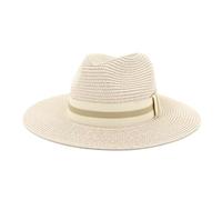 CHENZKBD Sombrero de paja Playa Unisex al AIRE Libre Viajes Mar Protección Solar sol Jazz-Rosa-Ajustable