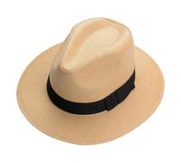 CHENZKBD Sombrero de paja Protección Solar Summer para Hombres con Gran Playa Borde al AIRE Libre Playa-Beige-m (56-58 Cm)
