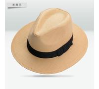 CHENZKBD Sombrero de paja Protección Solar Summer Verano para Hombres con La Playa sol al AIRE Libre-Beige-m (56-58 Cm)