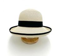 CHENZKBD Sombrero de paja Verano para Mujeres con Borde Rizado Y sol La Protección Solar Junto al Mar-Beige-Ajustable