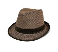 CHENZKBD Sombrero de paja Verano sol Hombres Papá Malla Transpirable Gorro Fresco Protección Solar sol-Café-Tamaño Único (56-58 Cm)