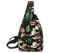 CHENZZZZ Borse a tracolla per le donne Borsa a tracolla per donna Borsa a tracolla Borsa a tracolla Cappello da cowboy Cactus Western Sling Zaino da viaggio, Multicolore 04, 11.8x7x1.5in/30x18x4cm