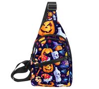 CHENZZZZ Helloween Pumkins_187 - Zaino a tracolla regolabile, per viaggi ed escursioni, Multicolore 15., 11.8x7x1.5in/30x18x4cm
