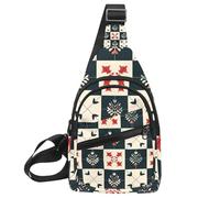 CHENZZZZ Palline di Natale e cono 3 Sling Bag per Donne Uomini Crossbody Spalla Tote Blet Borse Zaino Fanny Pack Borsa da Viaggio, Multicolore 14., 11.8x7x1.5in/30x18x4cm