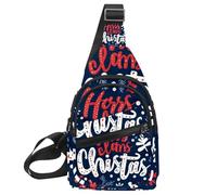 CHENZZZZ Santa Claus 4 Sling Bag, Crossbody Sling Zaino Viaggio Escursionismo Petto Borsa Daypack per Borse Borsa a Tracolla Donna Uomo, Multicolore 05, 11.8x7x1.5in/30x18x4cm