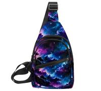 CHENZZZZ Stars Nebula Sling zaino, tracolla regolabile borsa a tracolla viaggio escursionismo zaino, Multicolore 09, 11.8x7x1.5in/30x18x4cm
