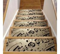 CHENZZZZ Tappetino antiscivolo per scale con note musicali (3) 76 x 20 cm, per interni, gradini in legno, tappeti per scale per bambini e cani