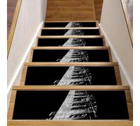 CHENZZZZ Tappetino per gradini in legno per interni, con note musicali, 15 pezzi, antiscivolo, per scale, per animali domestici, bambini e anziani