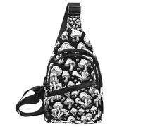 CHENZZZZ Zainetto a tracolla regolabile, con motivo biscotti di pan di zenzero, foglie di agrifoglio e caramelle, Multicolore 15., 11.8x7x1.5in/30x18x4cm