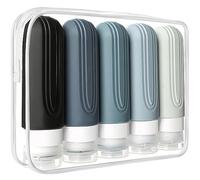 CHEODIN Bottiglie da viaggio per articoli da toeletta, confezione da 5 contenitori da viaggio approvati TSA, 85 g, a prova di perdite, ricaricabili, accessori da viaggio per shampoo, balsamo,