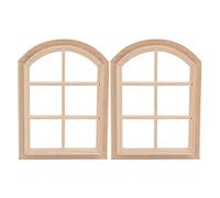 CHEOTIME 4,1 x 3 x 0,1 Pollici Accessori per cornici per finestre per Case delle Bambole Design Arrotondato per finestre per Case delle Bambole Materiali da Costruzione per Case