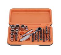 CHEOTIME 42 in 1 set di chiavi per presa a cricchetto, set di bit di cacciavite S2 imballaggio arancione un set di strumenti di riparazione portatile e compatto atto per mobili m
