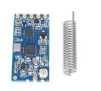 CHEOTIME 433MHz Wireless Serial Transceiver Module, Mini UART RF Module with Antenna 100mW Output 100 Channels Built-in Program MCU for Transparent Data Transmission