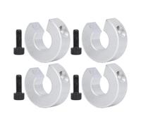CHEOTIME 4pcs Collari di arresto della rotaia lineare, anelli di fissaggio del limite dell'albero in lega di alluminio tutti in un morsetto sul colletto dell'albero ID 16 mm OD