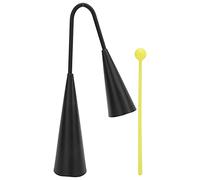 Cheotime Agogo Bell, strumento a percussione latina portatile nero con bastone di plastica per educazione per bambini, pratica ritmica e batteria culturale
