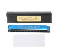 CHEOTIME Armonica Professionale 24 Fori Chiave di Do, Arpa Diatonica Polifonia con Custodia per Blues Folk Jazz Musica Pop Studente Insegnante Regalo per Principianti (Blu)