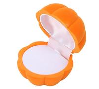 CHEOTIME Boîte-Présent de bague de citrouille orange, petite boîte de rangement de pendentif de personnalité exquise et mignonne, comptoir de bijoux pour la demande en mariage de
