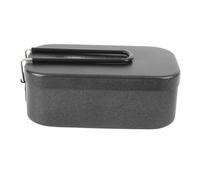 CHEOTIME Box da pranzo in campeggio, kit di pasticcio in lega di alluminio da 800 ml con coperchio padella in acciaio inossidabile per cottura esterna da esterno per adulti per