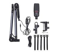 CHEOTIME Braccio boom rgb microfono, supporto per microfono regolabile Desktop USB Condenser Microfono Stand Mic Stand Mic Kit per incontrare il gioco