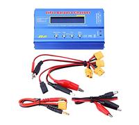 CHEOTIME Caricabatterie Lipo, Caricabatterie Bilanciato Lipo 80W 6A, Scaricatore RC per Batterie LiPo NiMH NiCd 1-6S, Caricabatterie Rapido per Auto RC, Droni e Barche (Con spina XT60)
