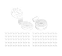 CHEOTIME Clip per tonalità Giardino 100 Pezzi, Clip Rotonde con Clip in plastica in plastica Clip di Mantenimento del Sole per la Ten Giardino Serra Tentata in Tessuto per Patio (Nero) (Bianco)