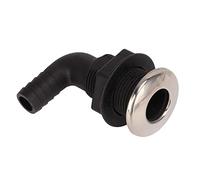 CHEOTIME Connettore Passante in Nylon da 3/4'' a 90 Gradi, Raccordo a Gomito per Uscita Marina con Struttura Durevole, Porta di Scarico dell'Acqua Nera per Barca, Camion