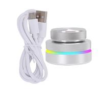 CHEOTIME Controller manopola personalizzabile, manopola controller multimediale per controllo volume USB Bluetooth con luce RGB per workstation audio digitale multimediale Argento