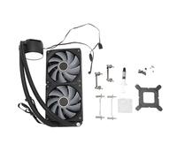 CHEOTIME CPU Liquid Cooler, 240mm AIO Cooling with Dual 120mm PWM ARGB Fans, Universal Compatibility for LGA 1700 AM5 and Mainstream Sockets (Black)