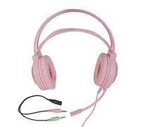 CHEOTIME Cuffie da gioco per PC, PS 5, Cuffie da gioco H46 RGB 7.1 Cuffie stereo surround virtuali con riduzione del rumore sopra l'orecchio, Driver direzionale da 40 mm, Rosa